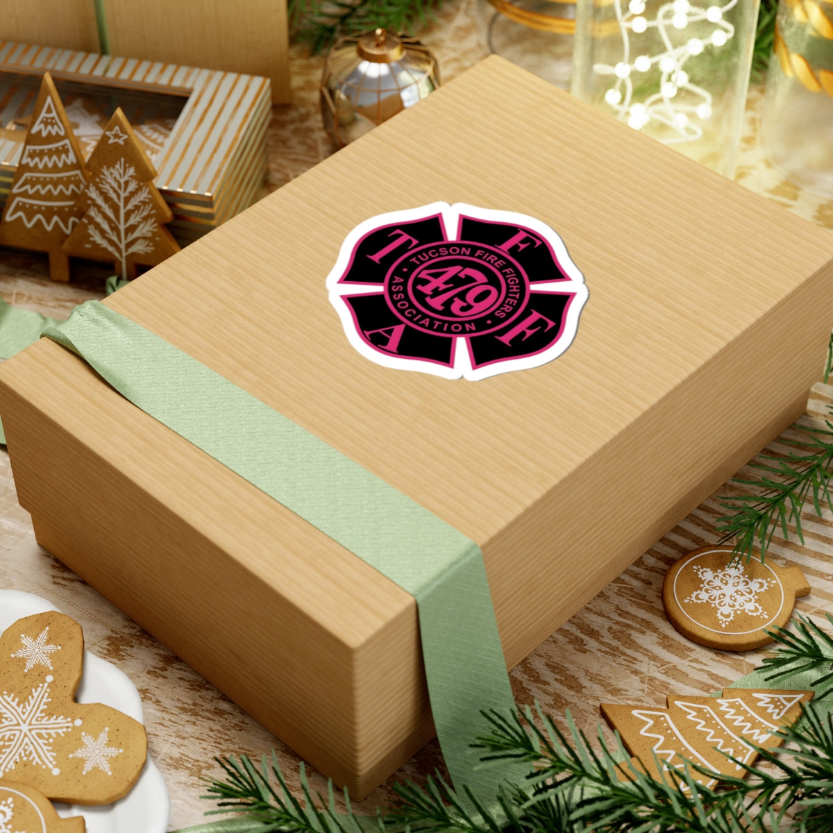 TFFA Local 479 Pink Maltese Cross Kiss-Cut Sticker