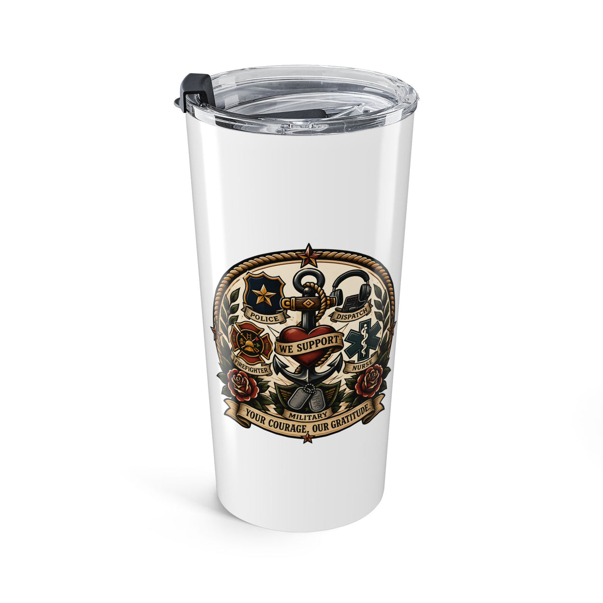 We Support First Responders Tumbler 20oz