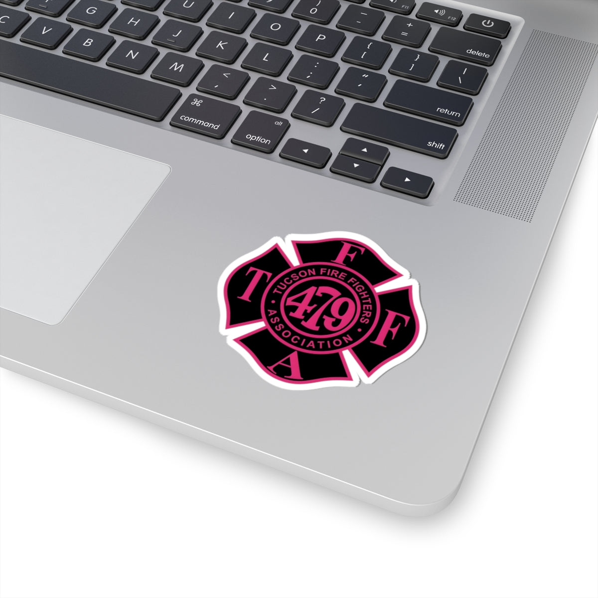 TFFA Local 479 Pink Maltese Cross Kiss-Cut Sticker
