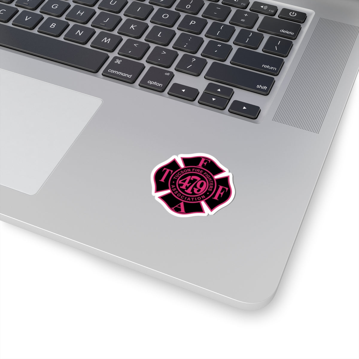 TFFA Local 479 Pink Maltese Cross Kiss-Cut Sticker