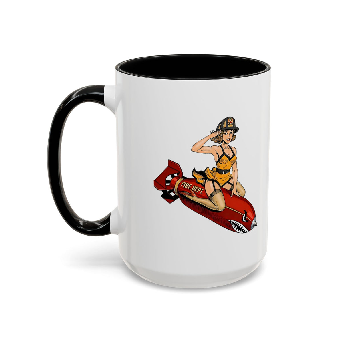 Fire Dept Bomb Pin-Up Mug