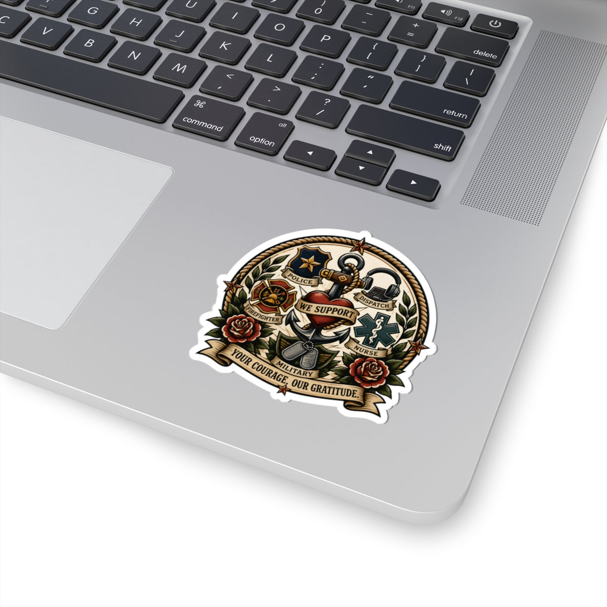 We Support First Responders Kiss-Cut Sticker