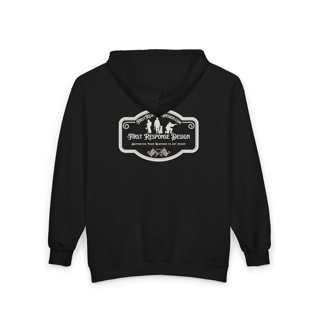 First Response Design Logo Zip Hoodie