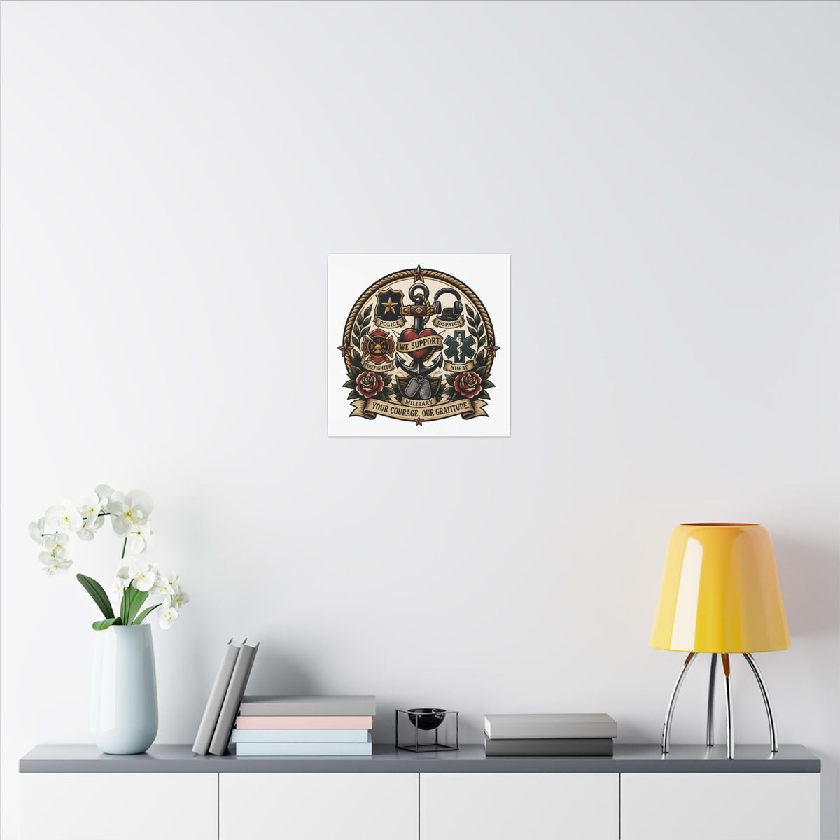 We Support First Responders Canvas Print