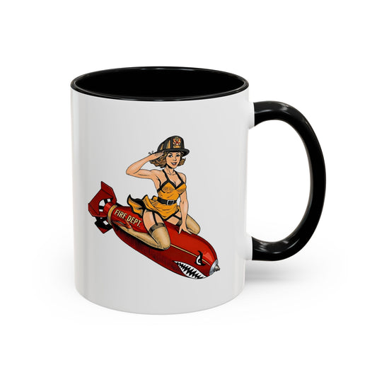 Fire Dept Bomb Pin-Up Mug