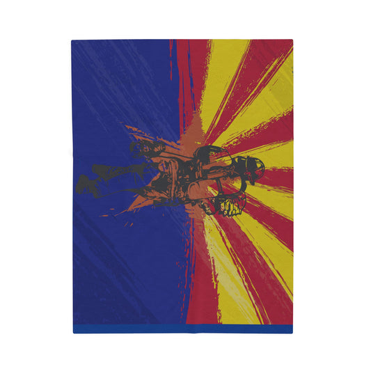 Arizona Flag Firefighter Plush Blanket