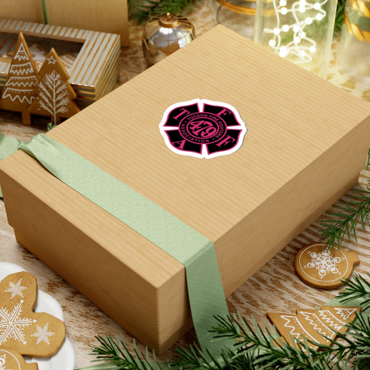 TFFA Local 479 Pink Maltese Cross Kiss-Cut Sticker