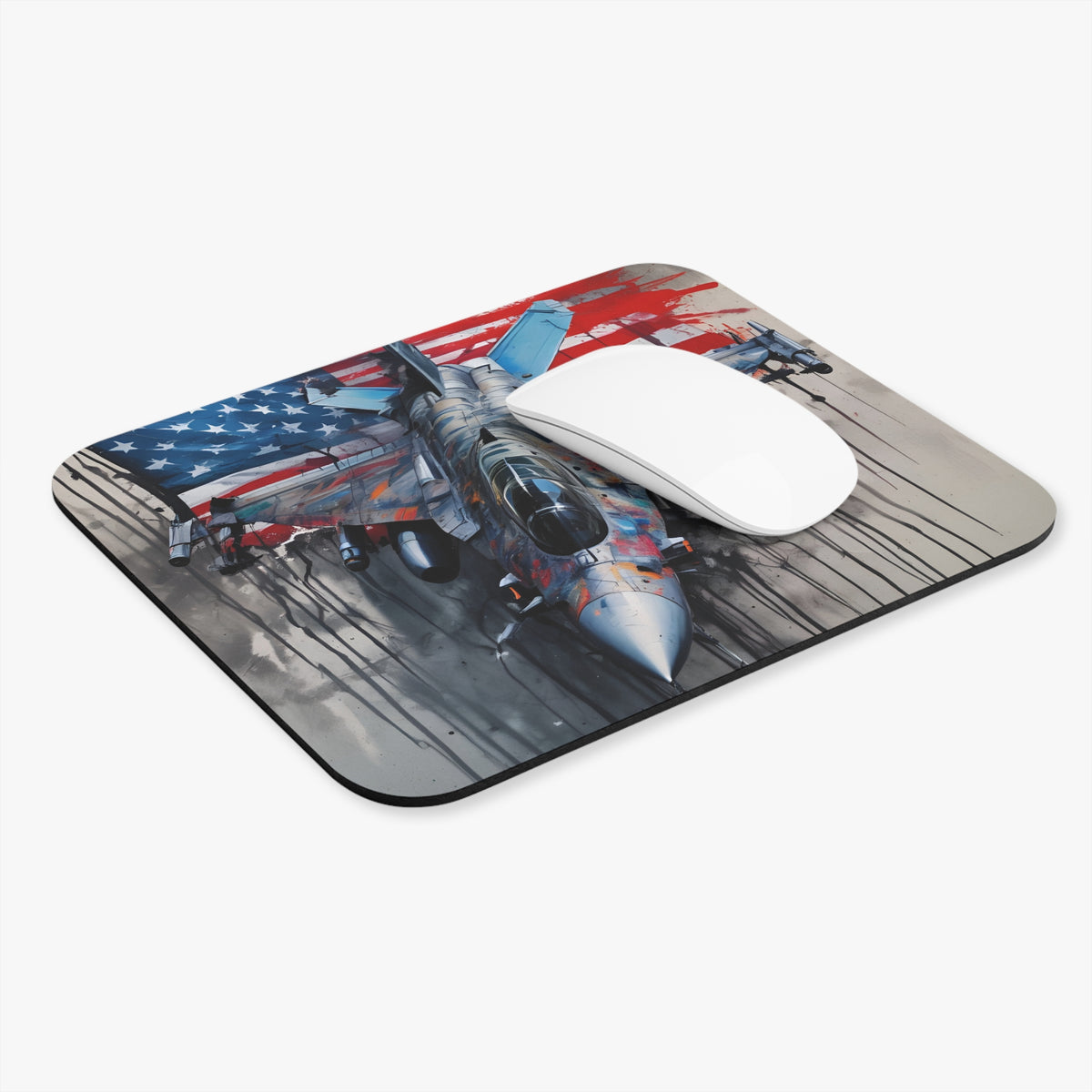 F-16 American Flag Mouse Pad