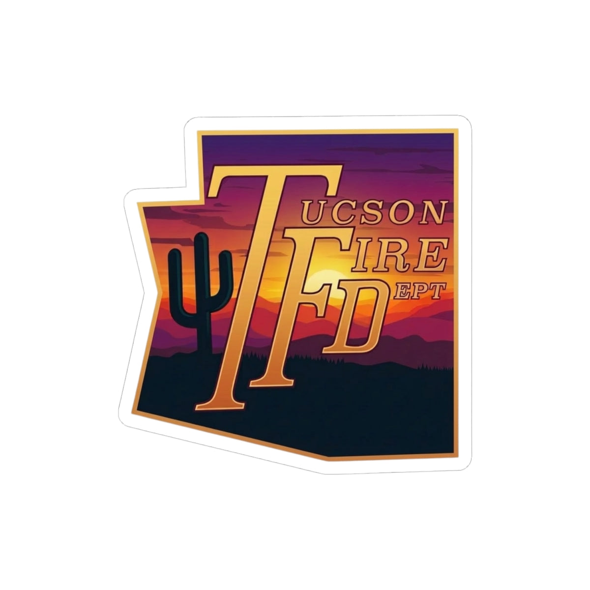 TFD Arizona Sunset Kiss-Cut Sticker