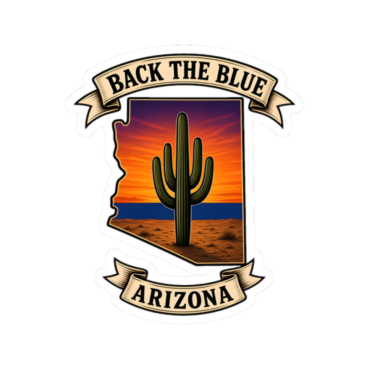 Back the Blue Arizona Kiss-Cut Sticker