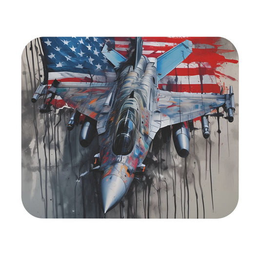 F-16 American Flag Mouse Pad