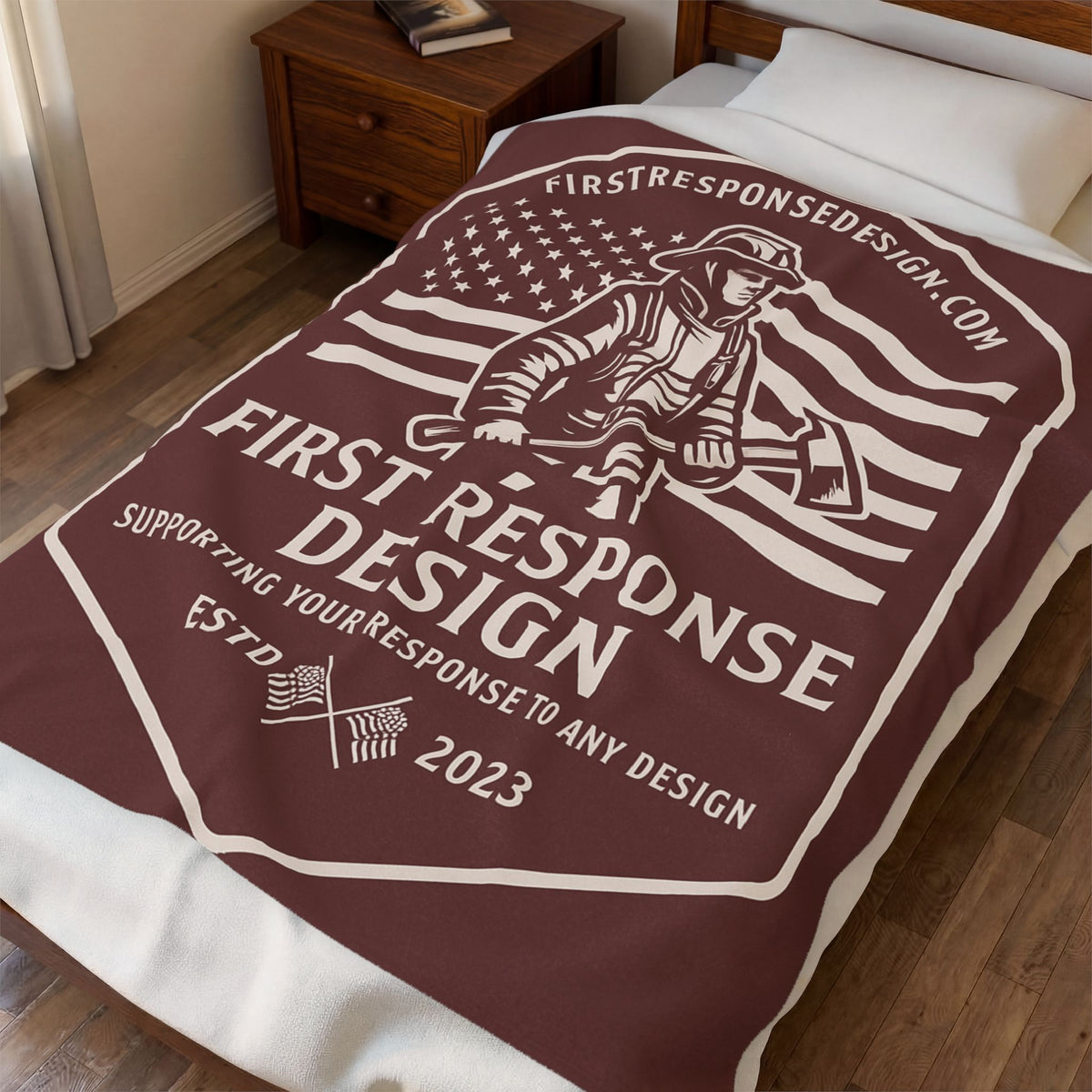 First Response Design Plush Blanket