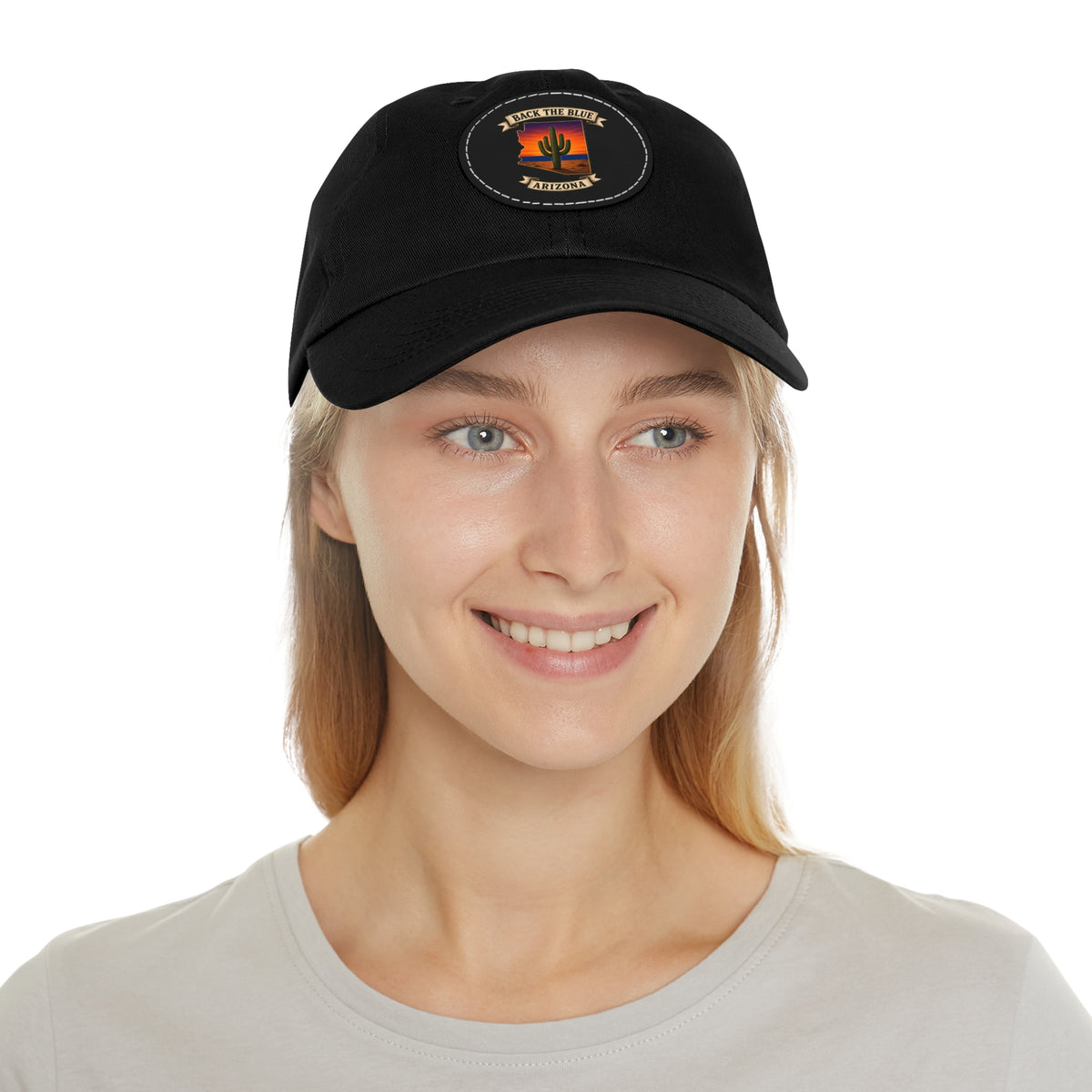 Back the Blue Arizona Leather Patch Dad Hat