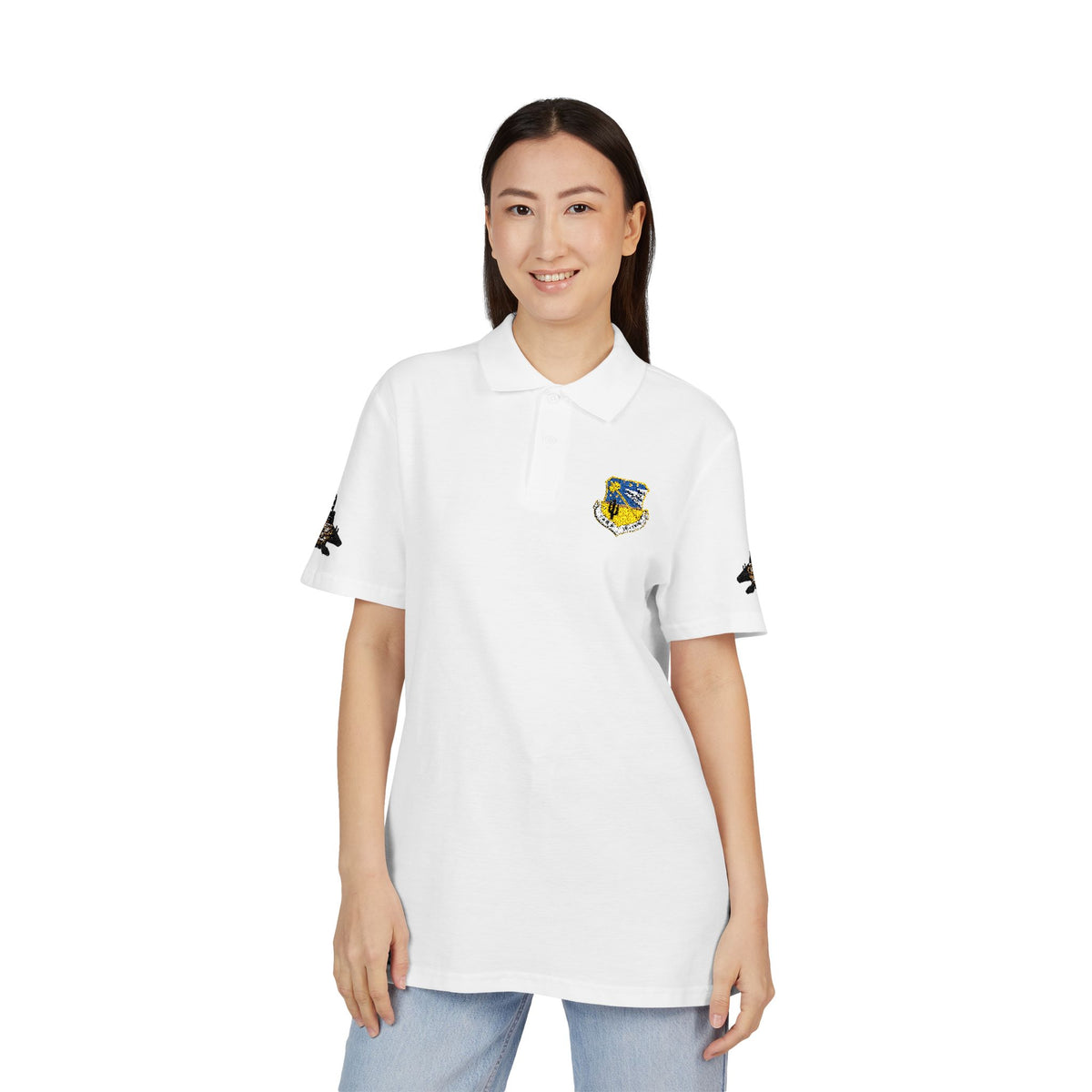 Embroidered Unit Shield Piqué Polo