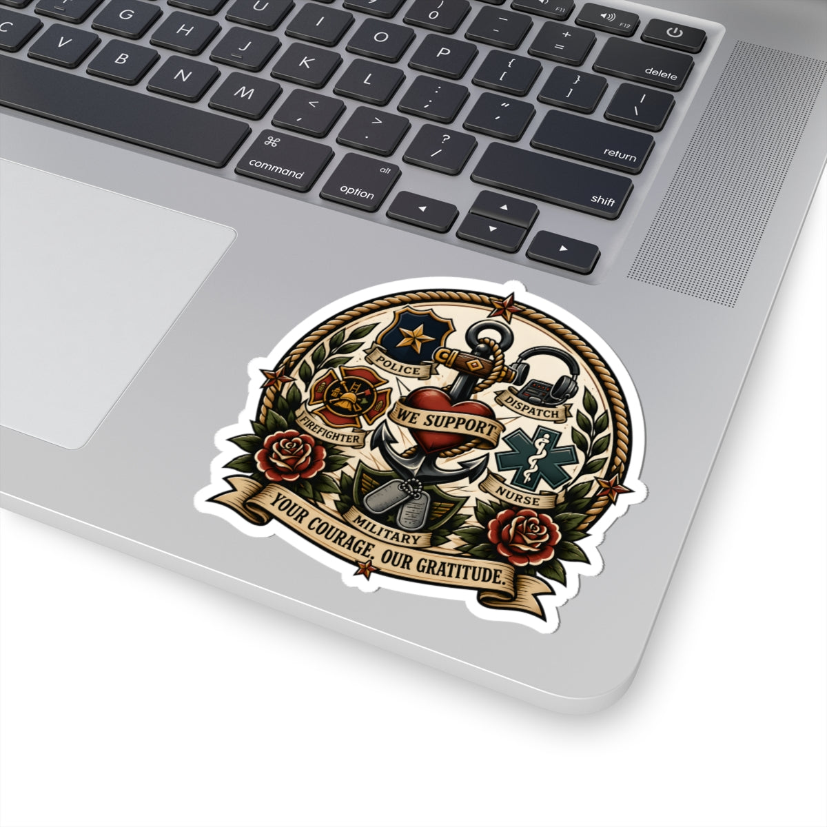 We Support First Responders Kiss-Cut Sticker