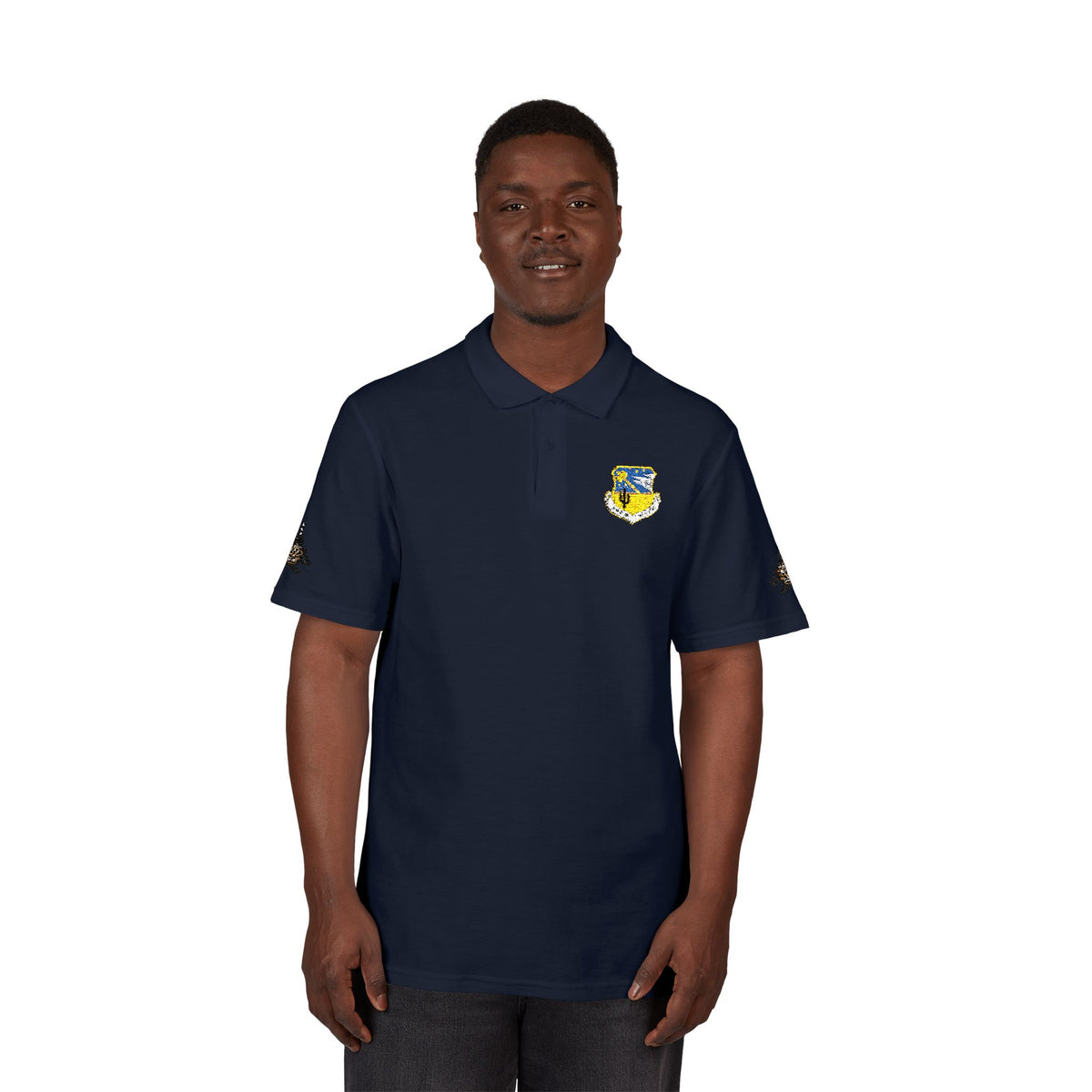 Embroidered Unit Shield Piqué Polo