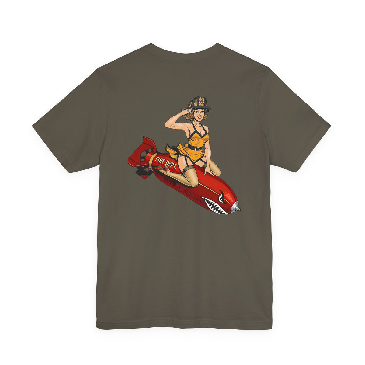 Fire Dept Bomb Pin-Up Tee