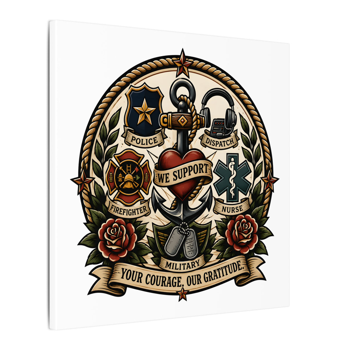 We Support First Responders Canvas Print