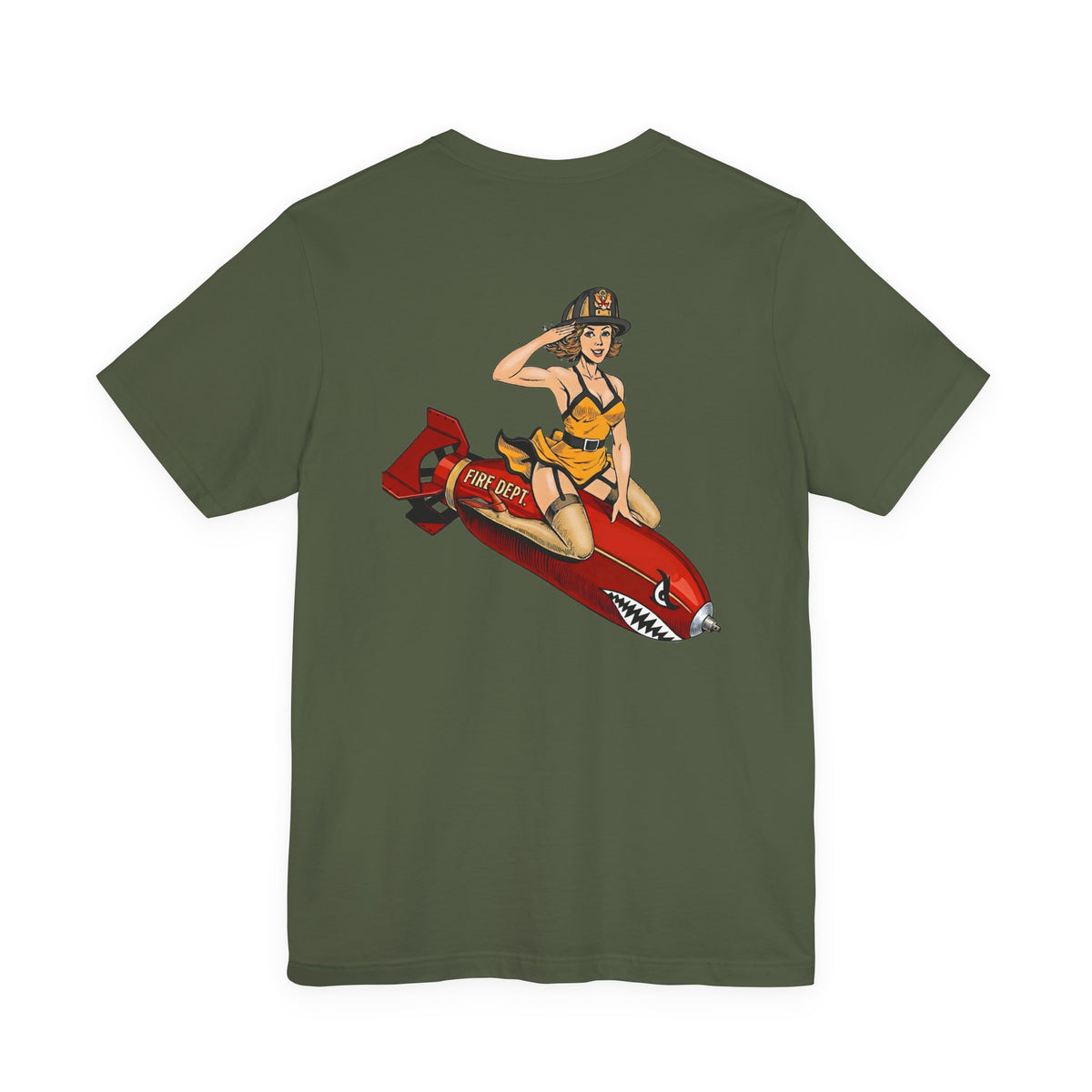 Fire Dept Bomb Pin-Up Tee