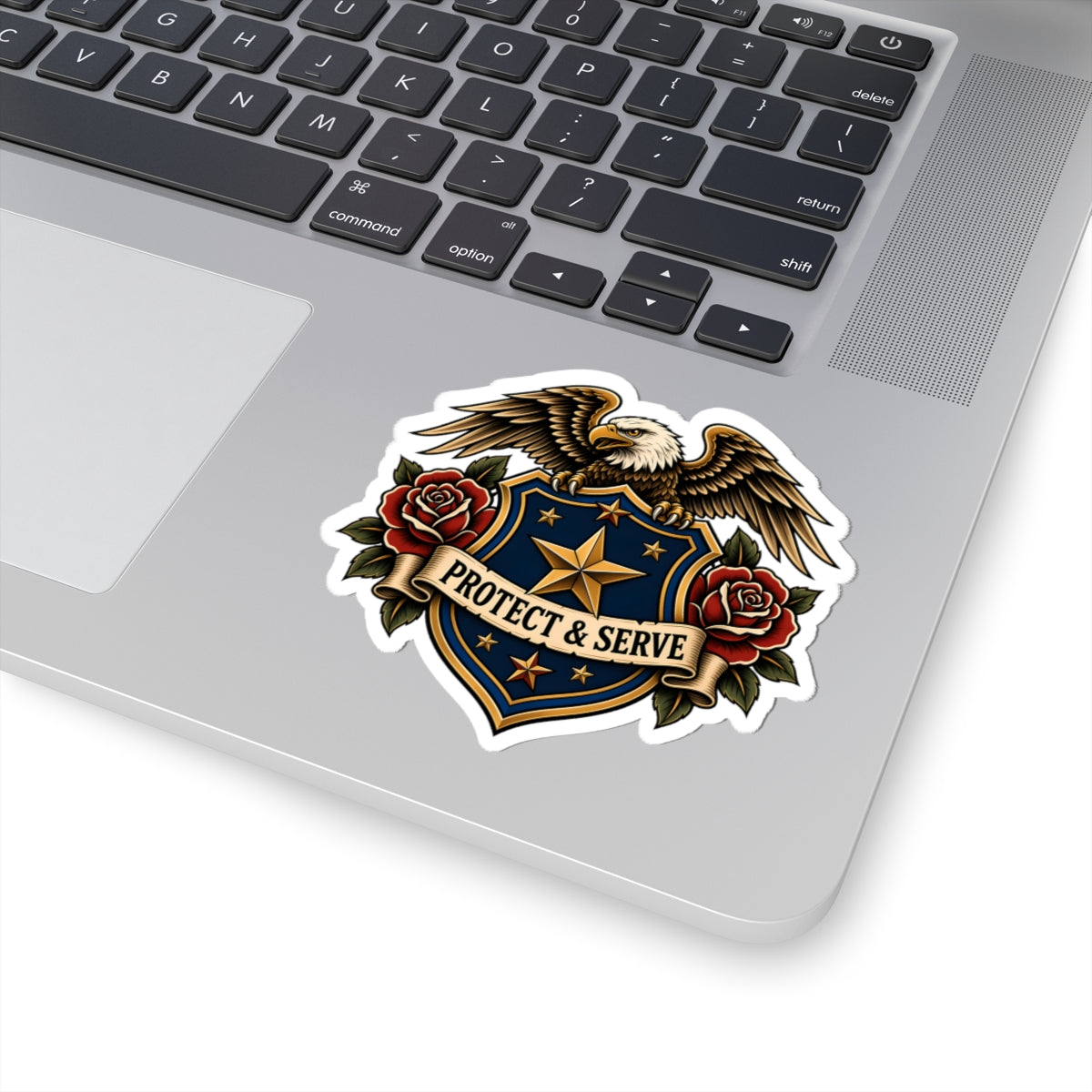 Protect & Serve Police Kiss-Cut Sticker