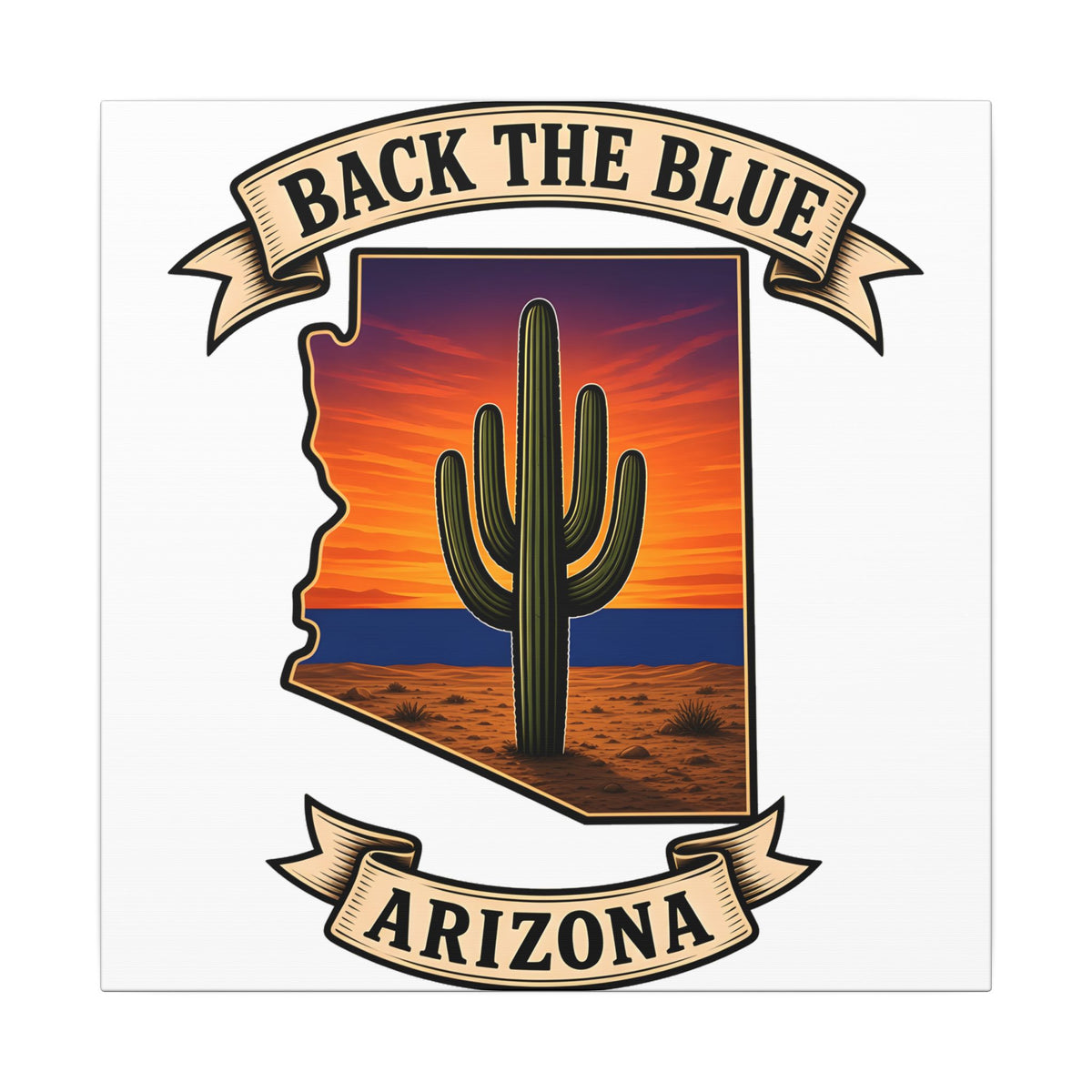 Back the Blue Arizona Canvas Print
