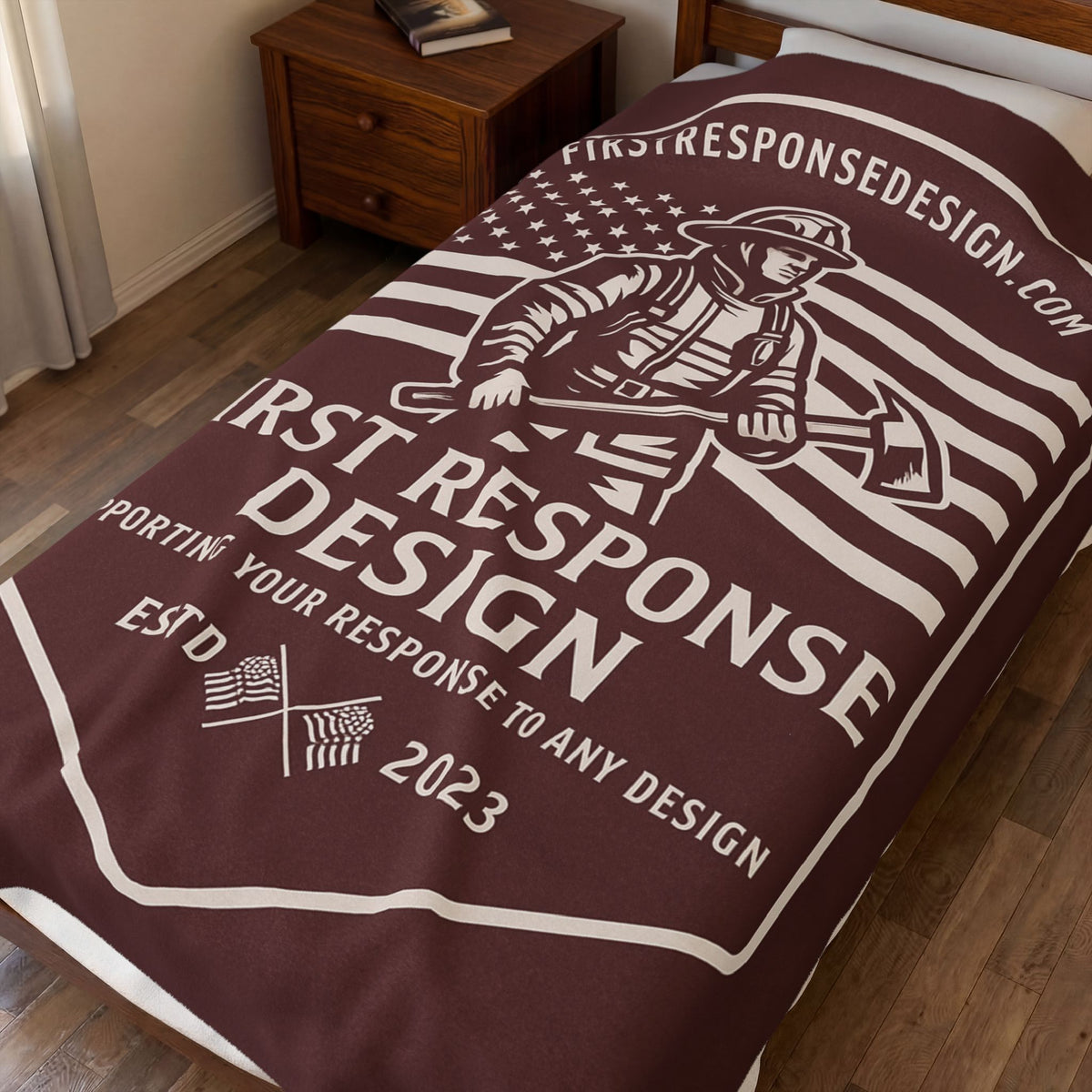 First Response Design Plush Blanket