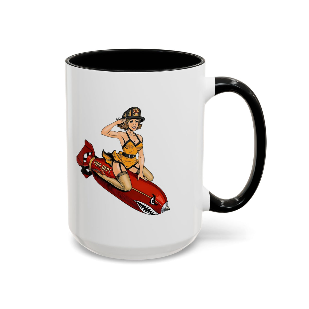 Fire Dept Bomb Pin-Up Mug