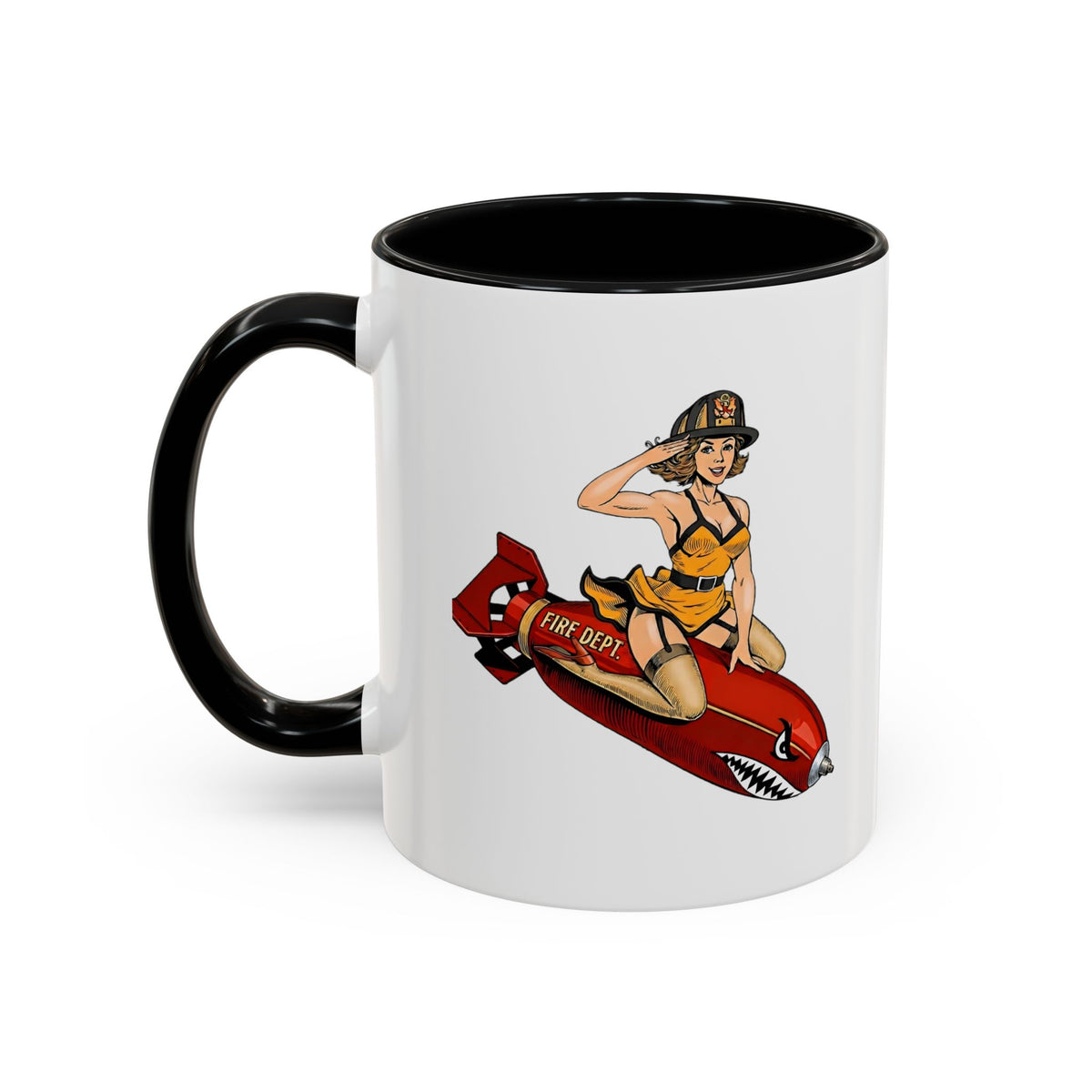 Fire Dept Bomb Pin-Up Mug