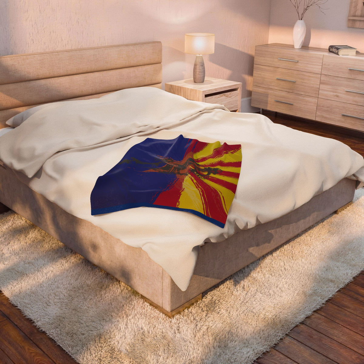 Arizona Flag Firefighter Plush Blanket