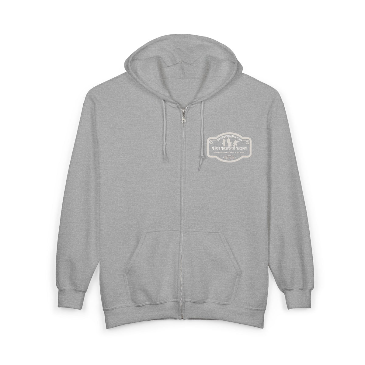 First Response Design Logo Zip Hoodie
