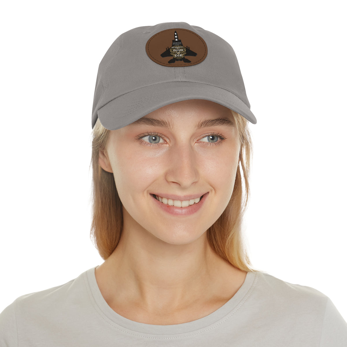 Squadron Patch Leather-Patch Dad Hat