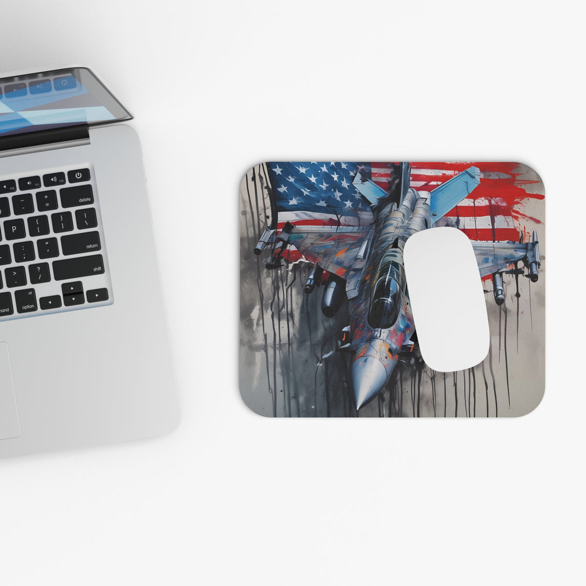 F-16 American Flag Mouse Pad