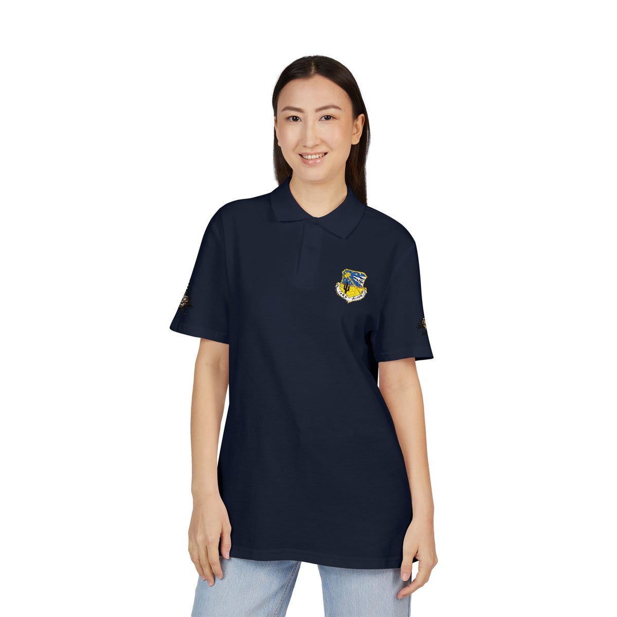 Embroidered Unit Shield Piqué Polo