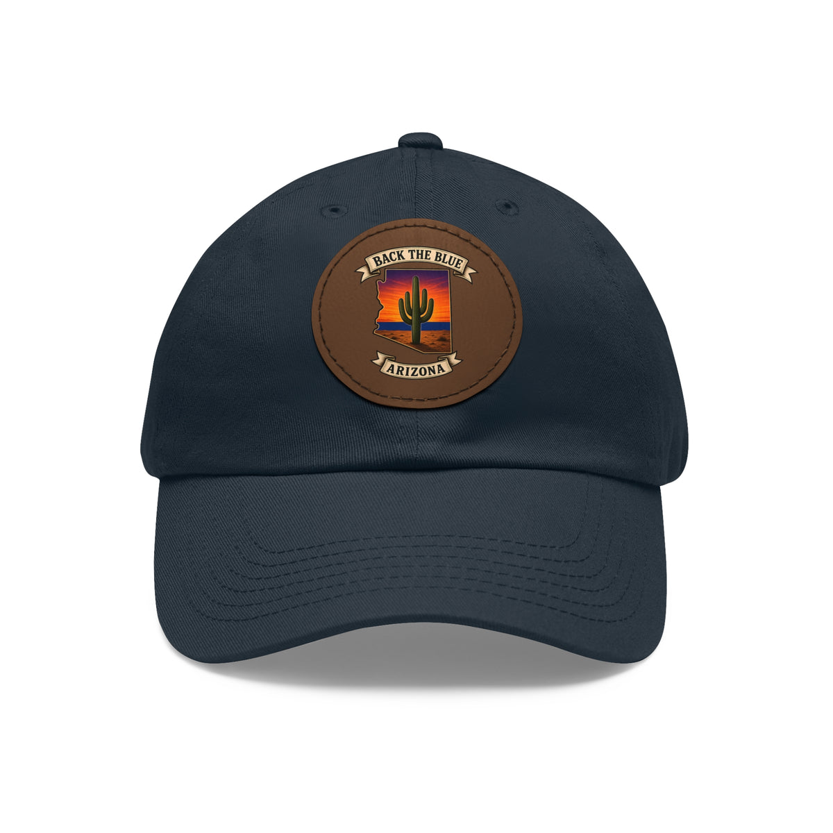 Back the Blue Arizona Leather Patch Dad Hat