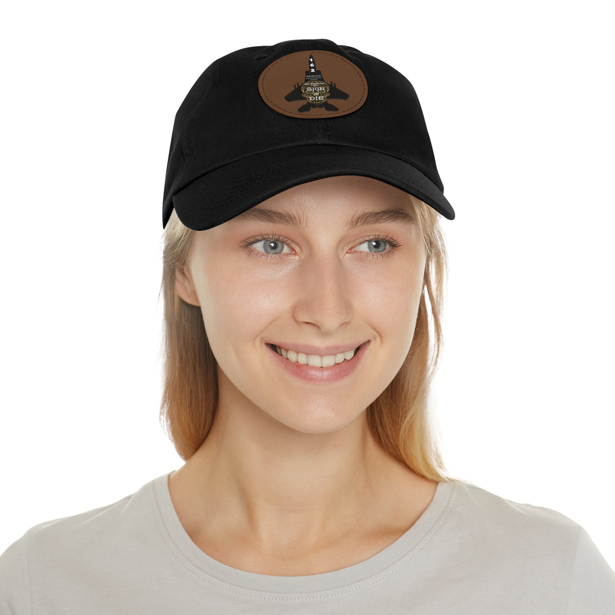Squadron Patch Leather-Patch Dad Hat