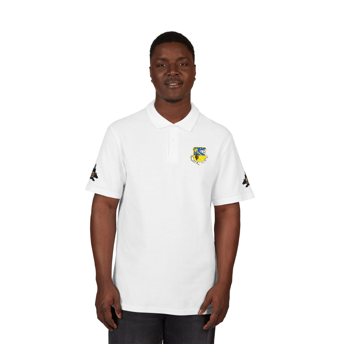 Embroidered Unit Shield Piqué Polo