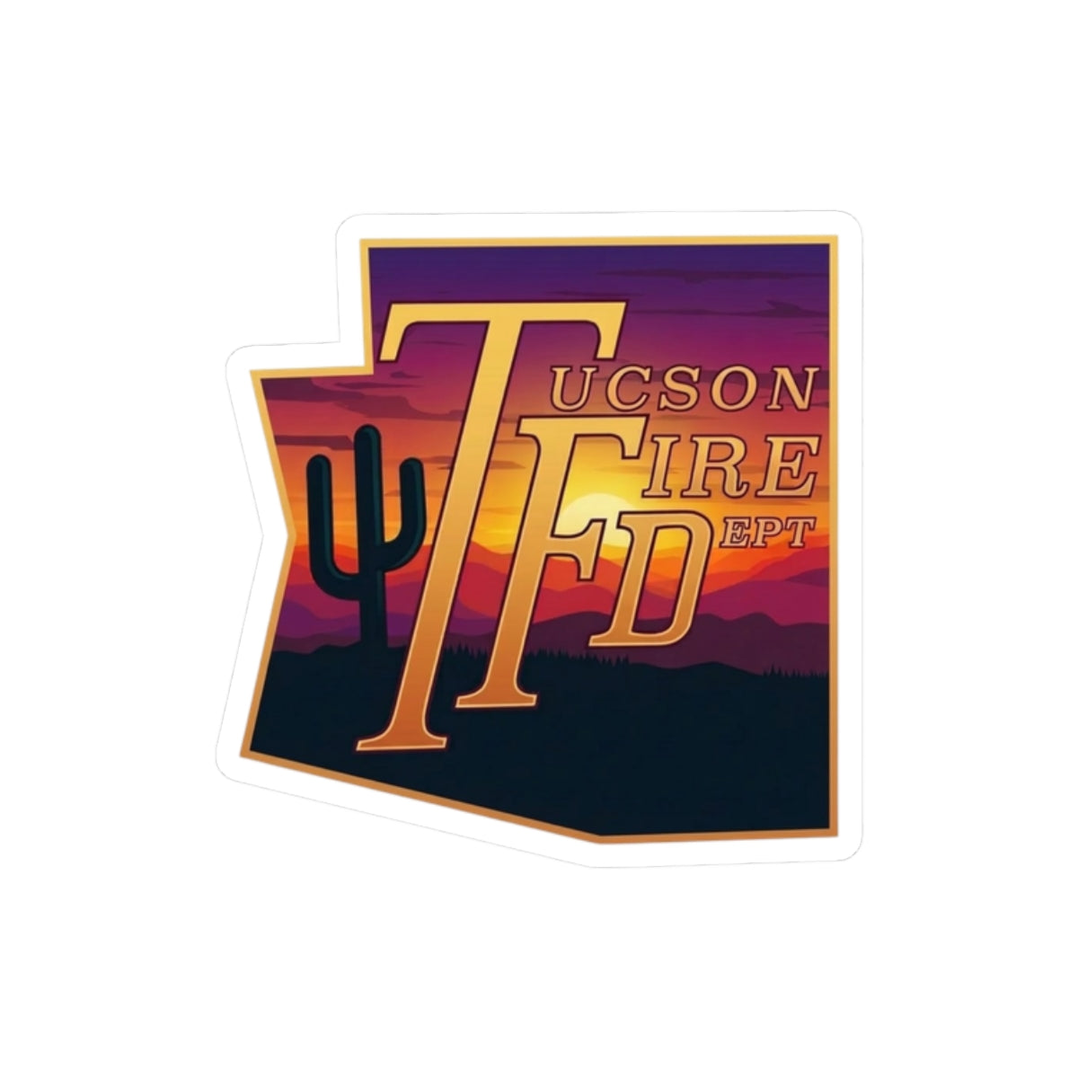 TFD Arizona Sunset Kiss-Cut Sticker