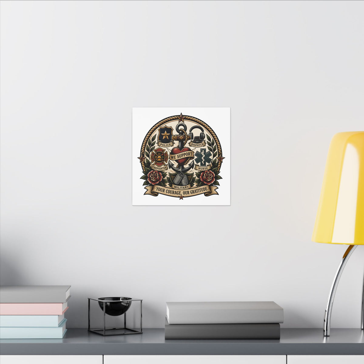 We Support First Responders Canvas Print