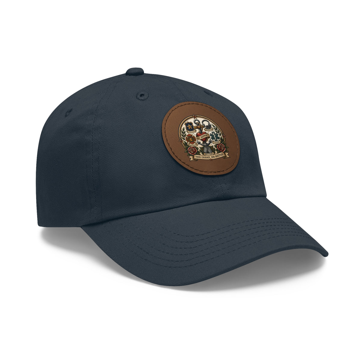 We Support First Responders Leather Patch Dad Hat